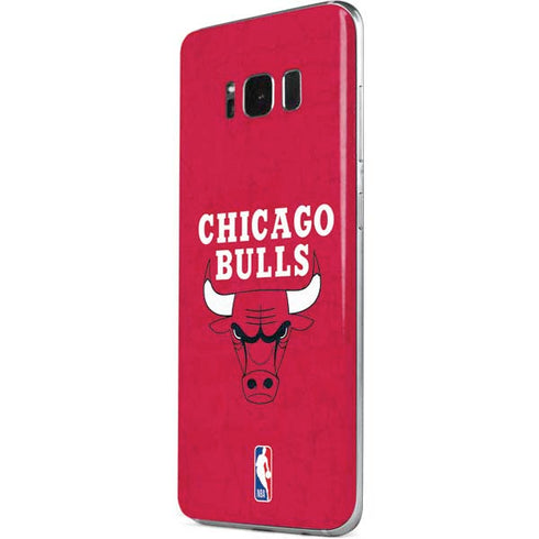 NBA Chicago Bulls Red Distressed Galaxy S8 Plus Skin